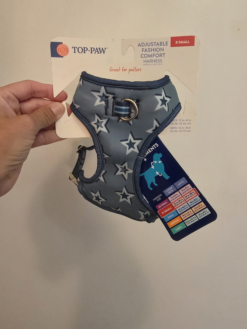 Top Paw Blue Star Adjustable Comfort Dog Harness